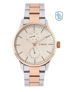 Timex Men Beige Multifunction Analogue Watch with Additional Strap TWEG19902