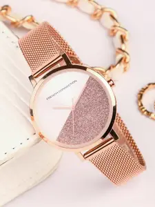 French Connection Women Pink & White Analogue Watch FCN0008K-R