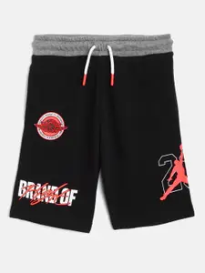 Jordan Boys Black Brand of Flight Sports Logo Print Shorts