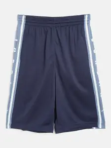 Jordan Boys Blue Brand Logo Print & Side Panel Detail Dri-FIT HBR Basketball Shorts
