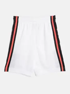 Jordan Boys White & Black Brand Logo Print Detail Dri-FIT HBR Basketball Shorts