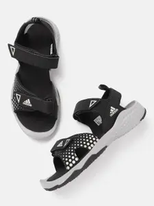 ADIDAS Men Black & Grey Printed Adi Rambler Sports Sandals