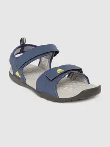 ADIDAS Men Blue & Grey Solid THANGA Sports Sandals