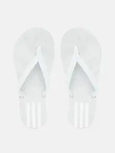 ADIDAS Women Grey Marble Texture Printed Eezay Thong Flip-Flops