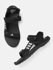 ADIDAS Men Black Solid Comfort ADI Sports Sandals