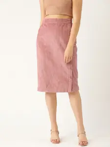 Off Label Rose Corduroy Pure Cotton Straight Skirt