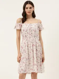 Off Label Women Off-White Printed A-Line Dress