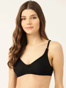 Lady Lyka Black Solid Non-Wired Non Padded T-shirt Bra LIBERTY-02