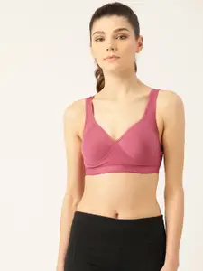 Lady Lyka Pink Solid Non-Wired Lightly Padded Workout Bra PROVOGUE-PNCH