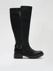 DOROTHY PERKINS Women Black Solid High-Top Flat Boots