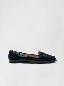 DOROTHY PERKINS Women Navy Blue Solid Penny Loafers