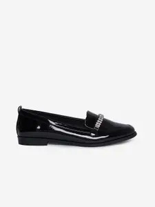 DOROTHY PERKINS Women Black Embellished Loafers
