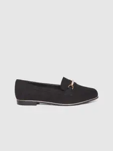 DOROTHY PERKINS Women Black Solid Wide Fit Loafers
