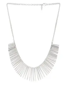 RICHEERA Women Silver-Plated Spiked Tribal Necklace