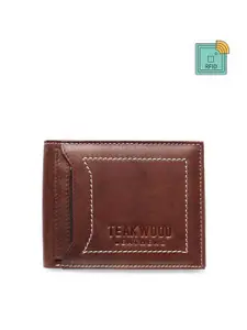 Teakwood Leathers Men Brown Solid Genuine Leather Two Fold Wallet