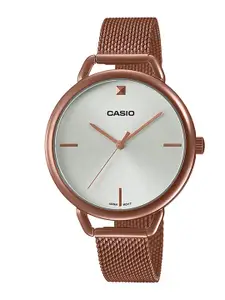 CASIO Enticer Ladies Rose Gold & White Analogue Watch A1812 LTP-E415MR-7CDF