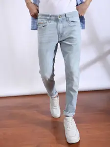 The Indian Garage Co Men Blue Slim Fit Low-Rise Clean Look Stretchable Jeans