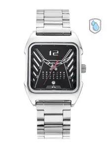 Fastrack Men Black & Silver-Toned Analogue Watch