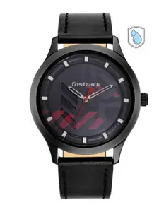 Fastrack Men Grey & Black Analogue Watch