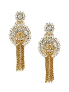 Kord Store White & Gold-Plated Contemporary Drop Earrings
