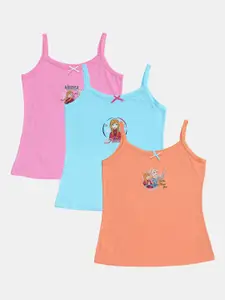 Bodycare Kids Girls Pack of 3 Assorted Frozen Innerwear Vests