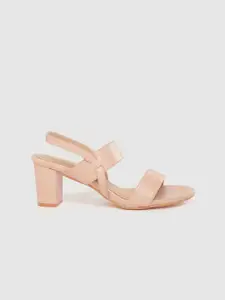 The Roadster Lifestyle Co Women Peach-Coloured Solid Block Heels