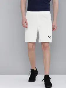 Puma Men White Solid Regular Fit Football Shorts