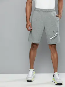 Puma Men Grey Printed Regular Fit BIG LOGO Sports Shorts
