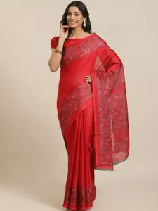 Saree mall Red Printed Saree