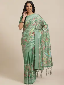 Saree mall Green Printed Saree