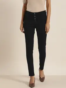 all about you Women Black Skinny Fit High-Rise Jeans
