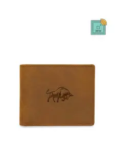 WildHorn Men Tan Solid Two Fold Wallet