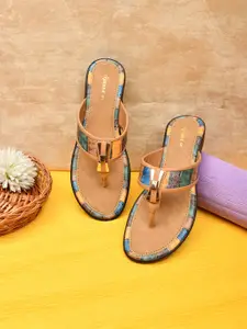 Ajanta Women Beige Colourblocked Sandals