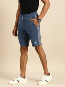 Being Human Men Blue Solid Regular Fit Regular Shorts