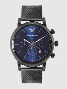 Emporio Armani Men Navy Blue Luigi Chronograph Analogue Watch AR1979