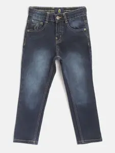 Gini and Jony Boys Navy Blue Slim Fit Mid-Rise Clean Look Stretchable Jeans