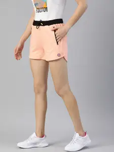 Allen Solly Tribe Women Pink Solid Regular Fit Sports Shorts
