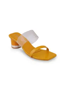 SCENTRA Women Yellow Solid Block Heels