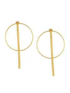Silvermerc Designs Gold Plated Handcrafted Contemporary Hoop Earrings