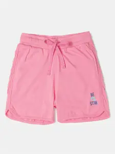 Jockey Girls Pink Solid Regular Fit Regular Shorts