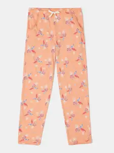 Jockey Girls Orange & Pink Printed Lounge Pants