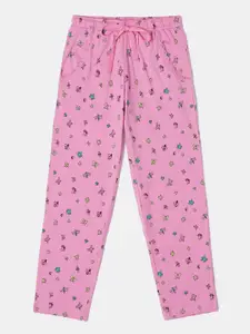 Jockey Girls Pink & White Printed Lounge Pants