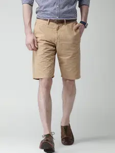 Celio Camel Brown Chino Shorts with Belt