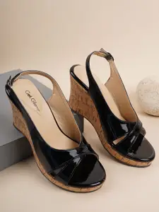 Get Glamr Women Black Solid Sandals