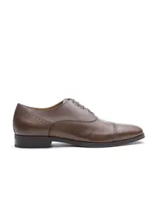 GEOX Respira Men Brown Italian Patent Leather Formal Shoes