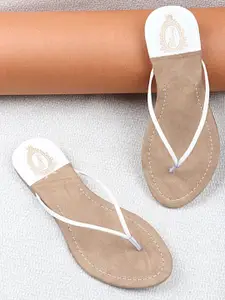Shoetopia Girls White Solid Open Toe Flats
