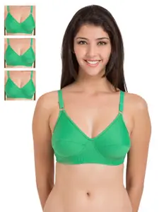 Souminie Pack of 4 Green Full-Coverage Bras SLY35