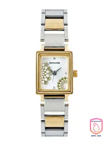 Sonata Women Silver-Toned Dial Wedding Collection Watch 8080BM01