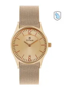 Titan Workwear Ladies-Owago Women Gold Analogue watch NL95035WM01