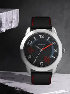 Sonata Men Black Dial Watch NC7924SL04